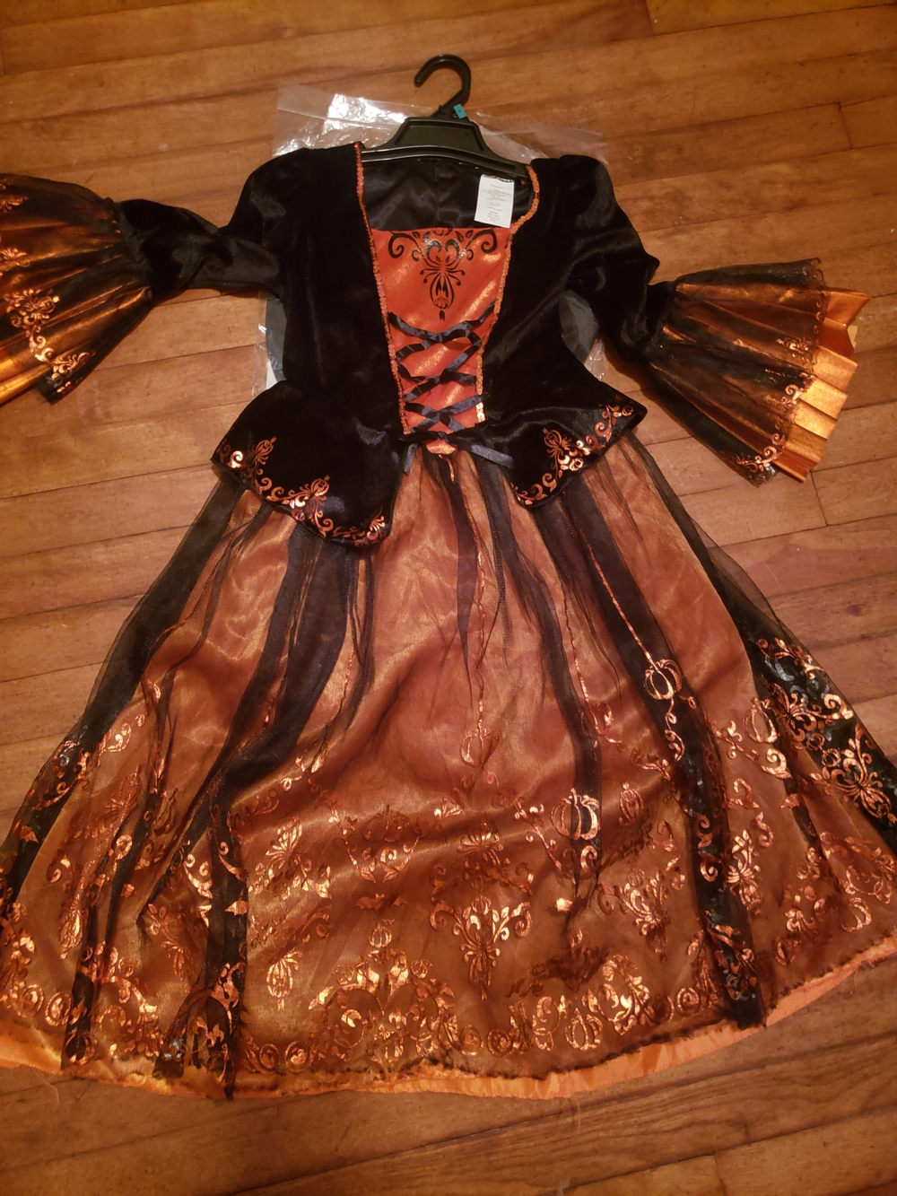 Target Black and Orange Girls' Witch Costume Dress